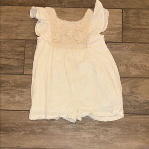 Zara girls Cream Ruffle Romper